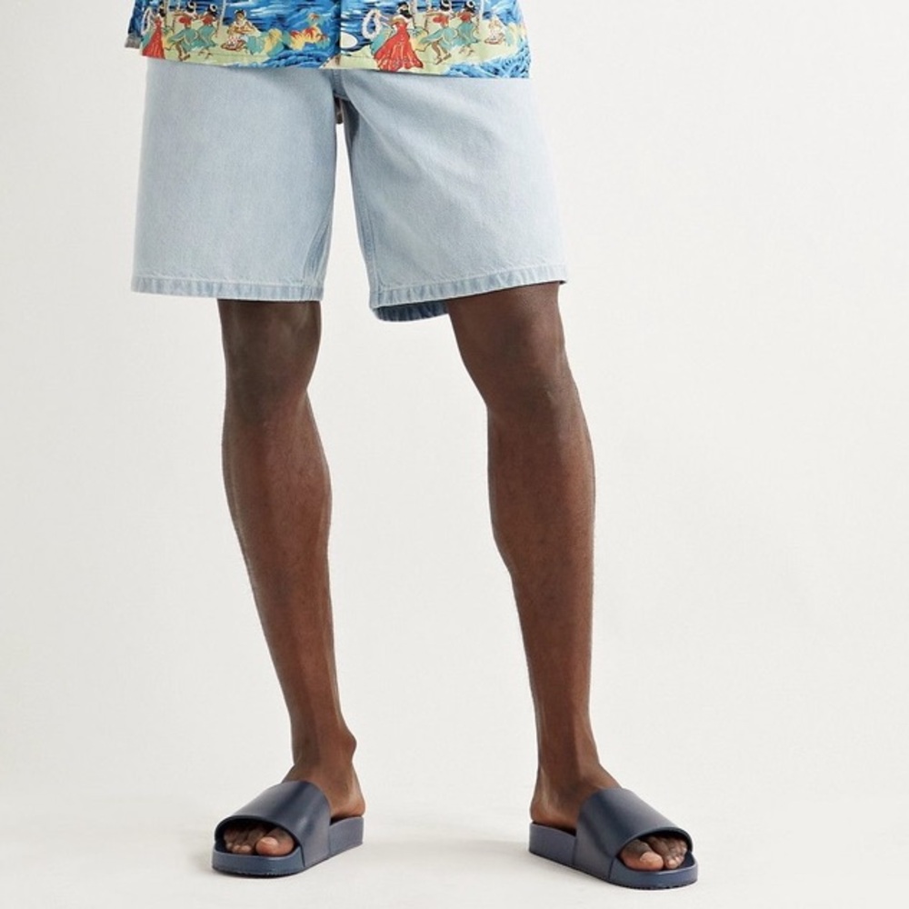 Onia Men's Deep Blue Slide Sandals - Picture 2 of 6